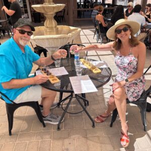 couple enjoying wine tasting
