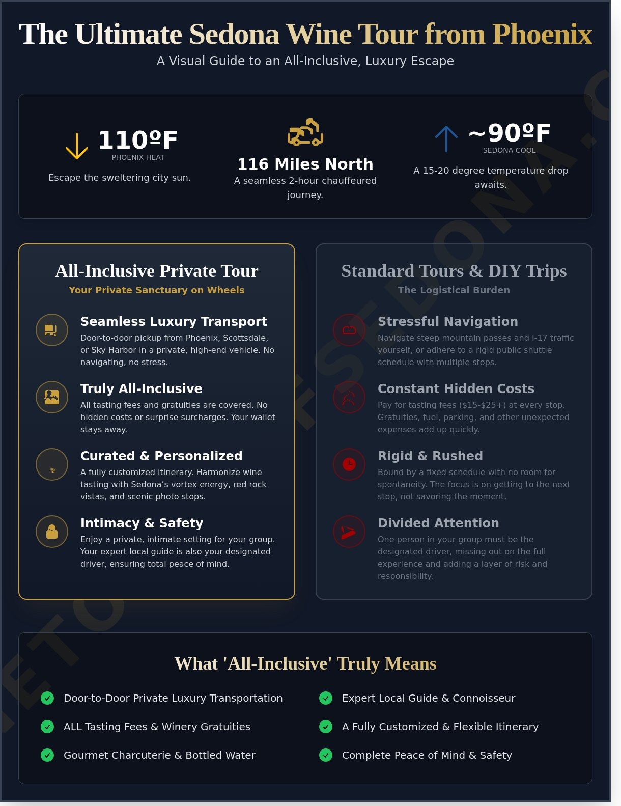 All-Inclusive Sedona Wine Tour from Phoenix: A Private Sensory Journey