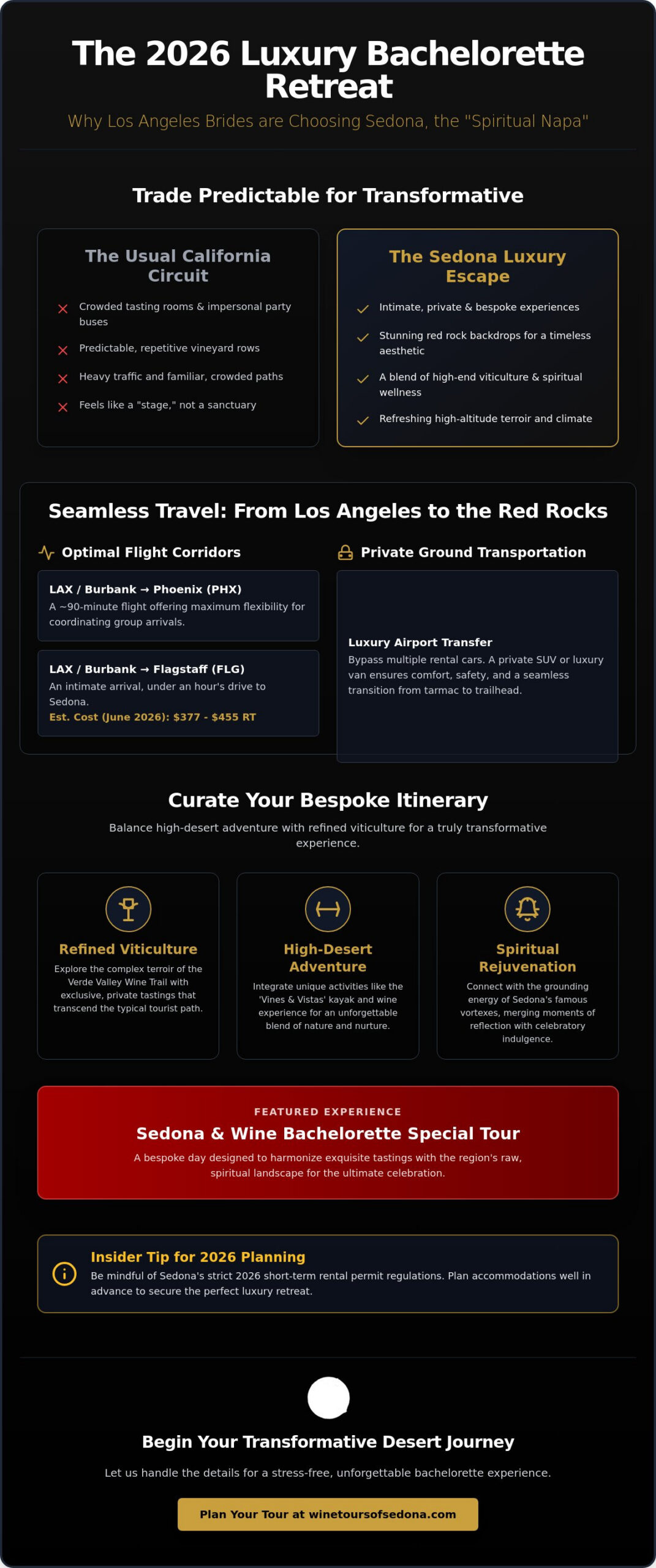 Sedona Bachelorette Party Planning from Los Angeles: The 2026 Luxury Guide